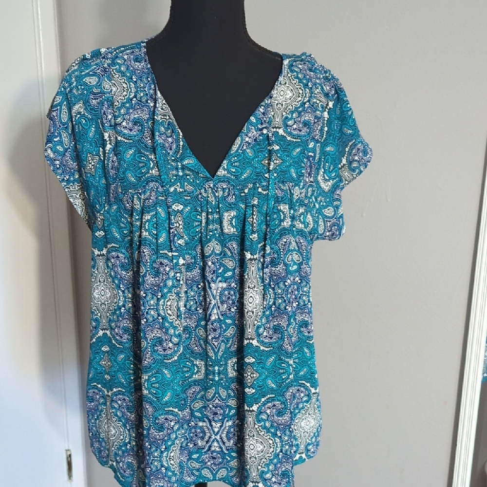 GAP Blue Paisley Women's Blouse
